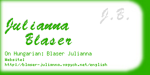 julianna blaser business card